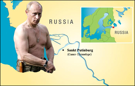 Putin blir helgonförklarad och får en stad uppkallad efter sig